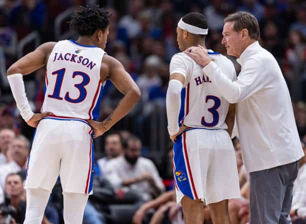 Elmarko Jackson, Dajuan Harris, Bill Self, Kansas Jayhawks, Big 12 basketball