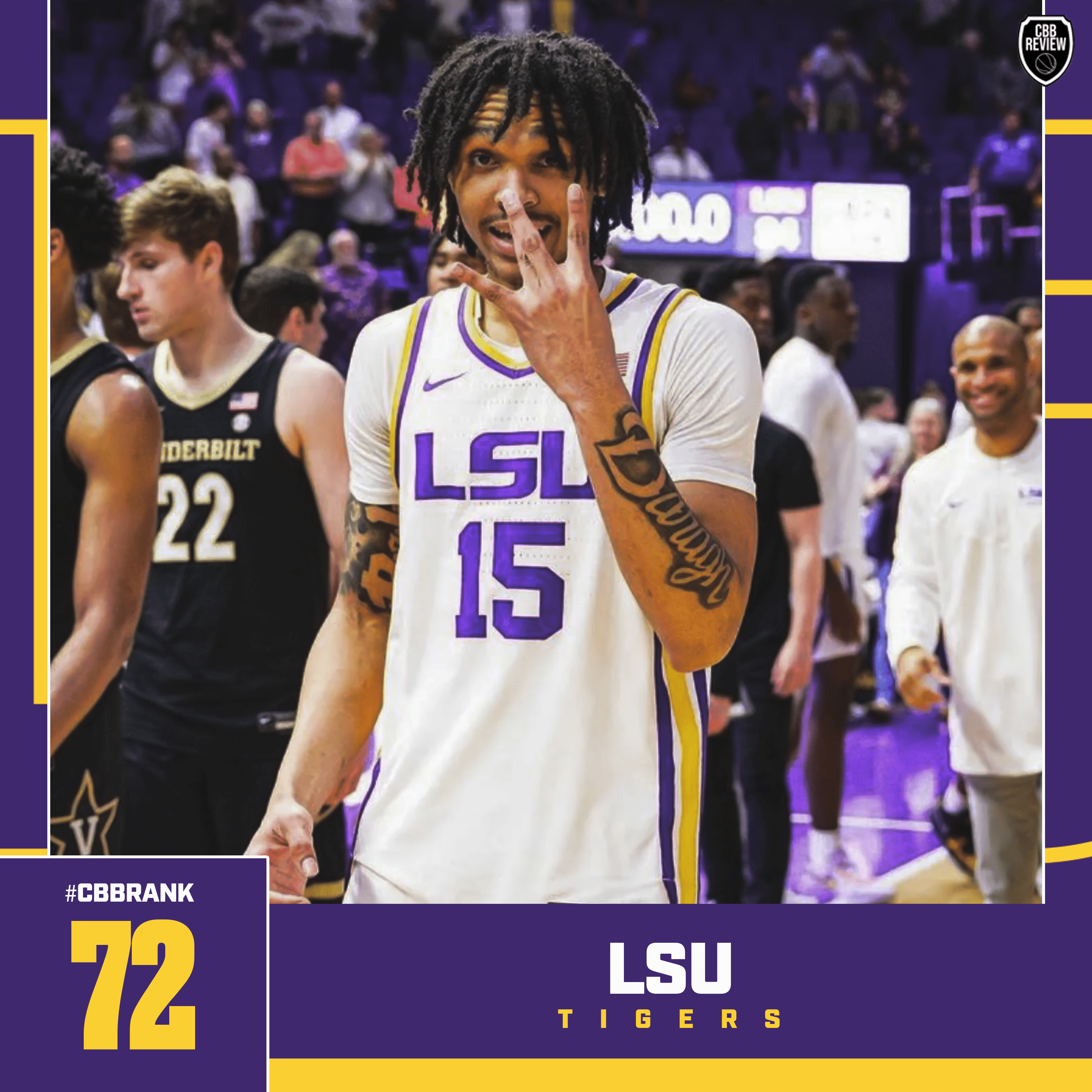 LSU Basketball CBB Rank 2024, Tyrell Ward