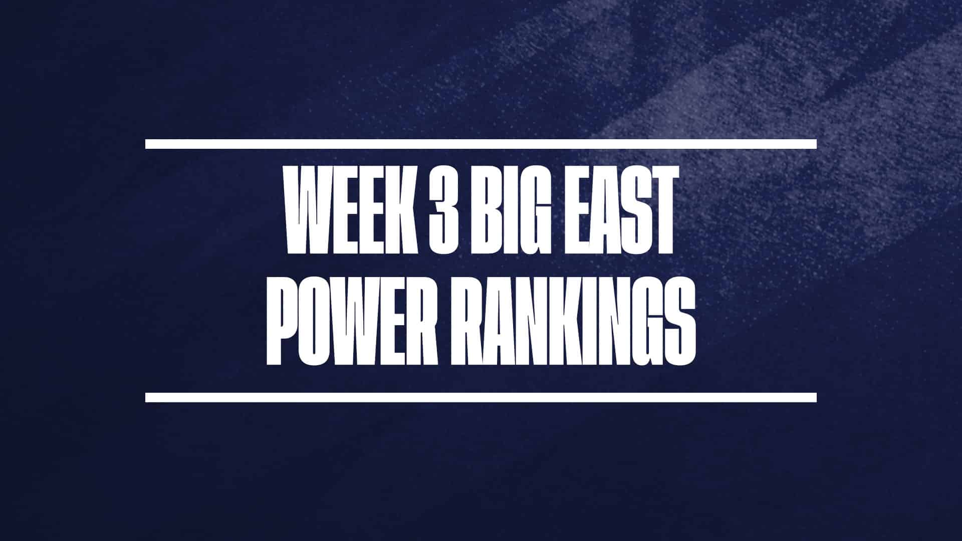 Big East basketball power rankings 2024-25 Week 3 Cover GFX