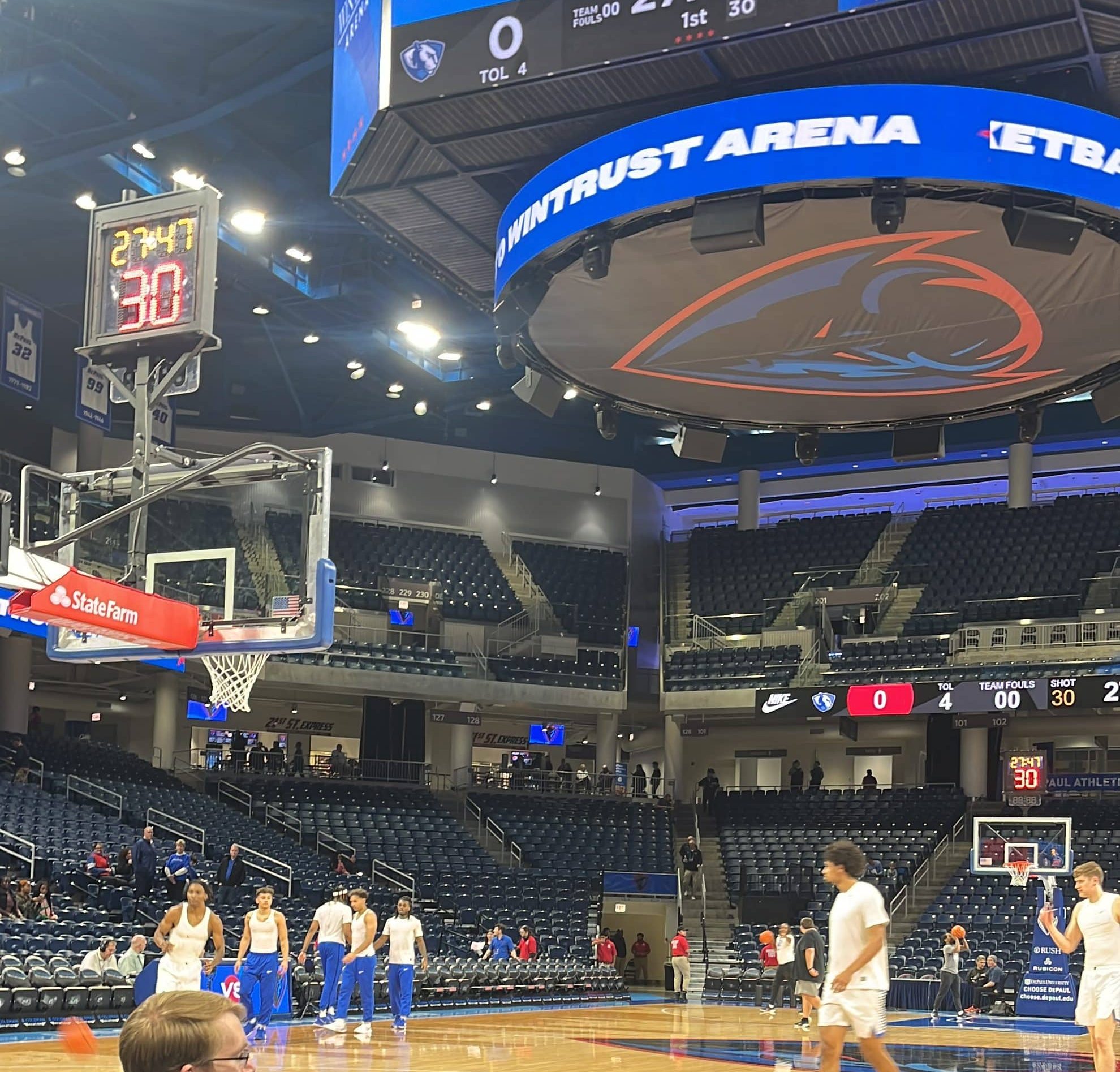 DePaul Basketball warmup vs Eastern Illinois