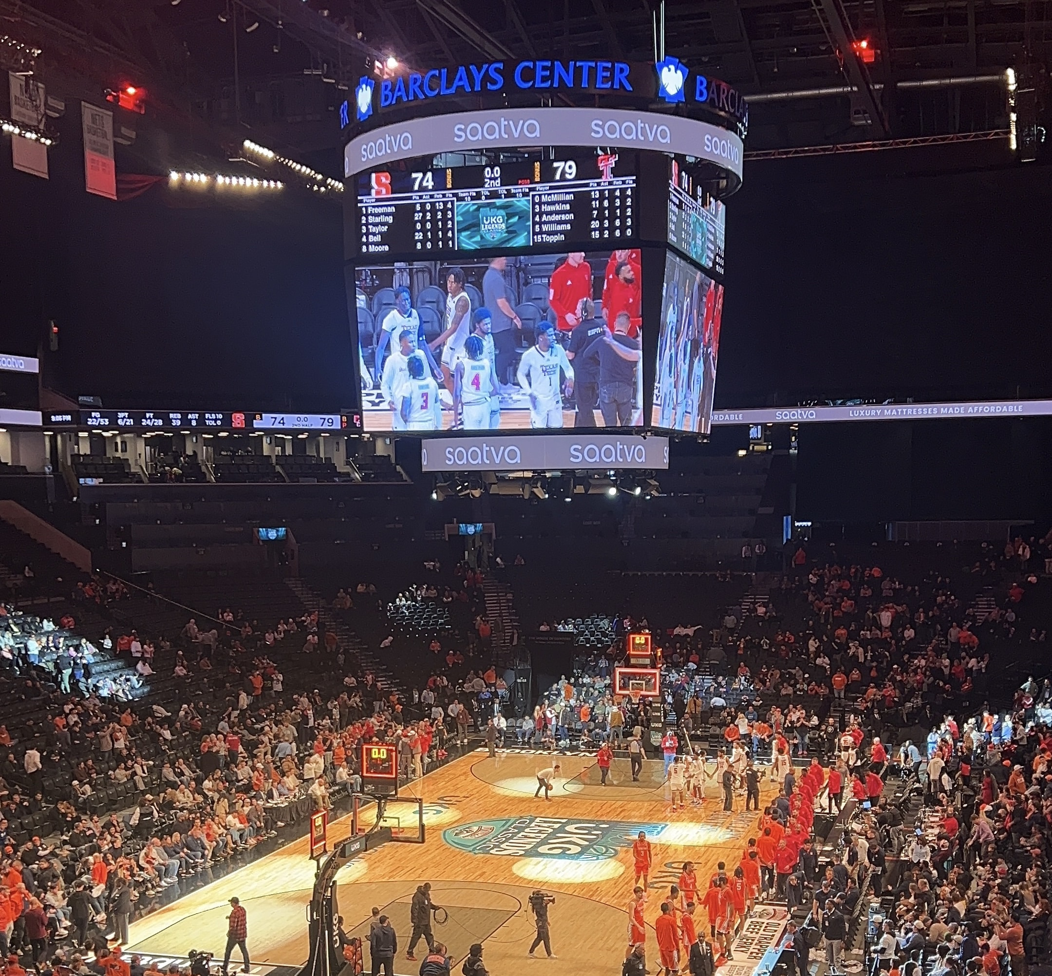 Syracuse basketball vs Texas Tech at Barclays Center