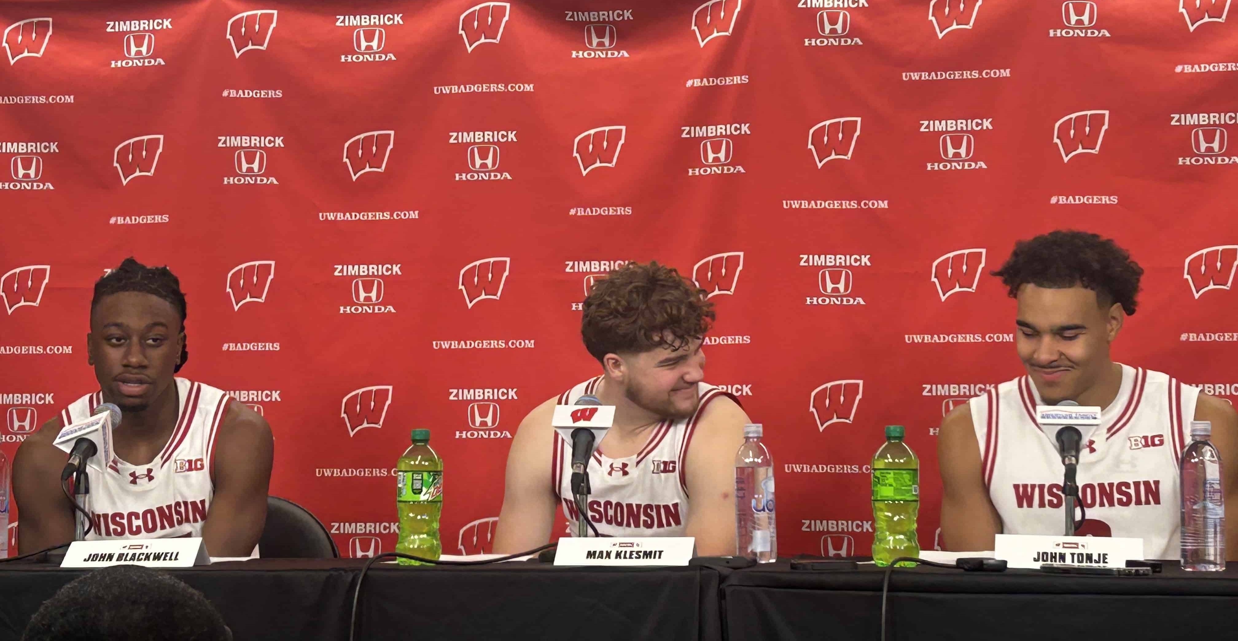 Wisconsin basketball players postgame vs. UTRGV