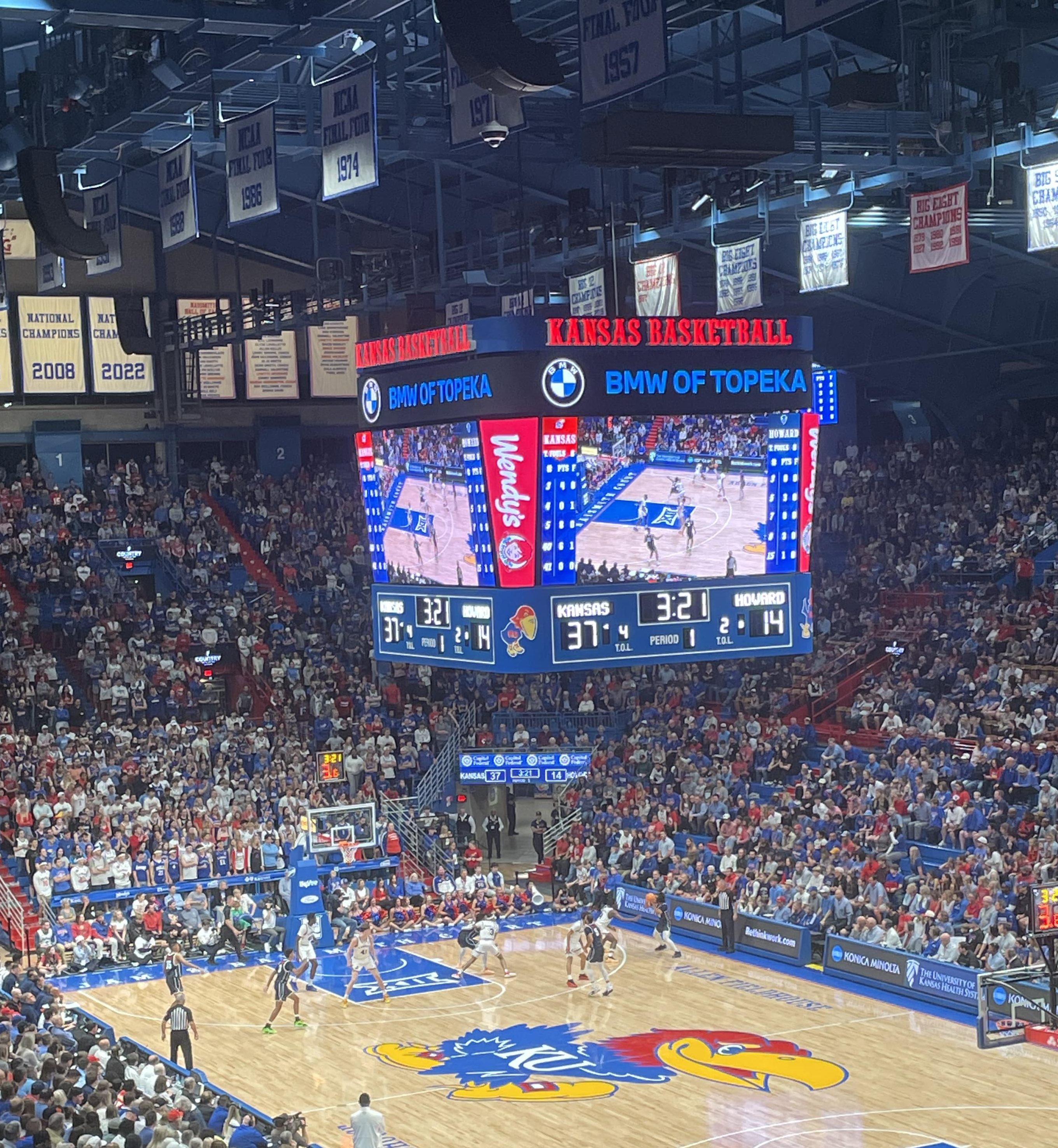 Allen Fieldhouse as Kansas basketball takes on Howard