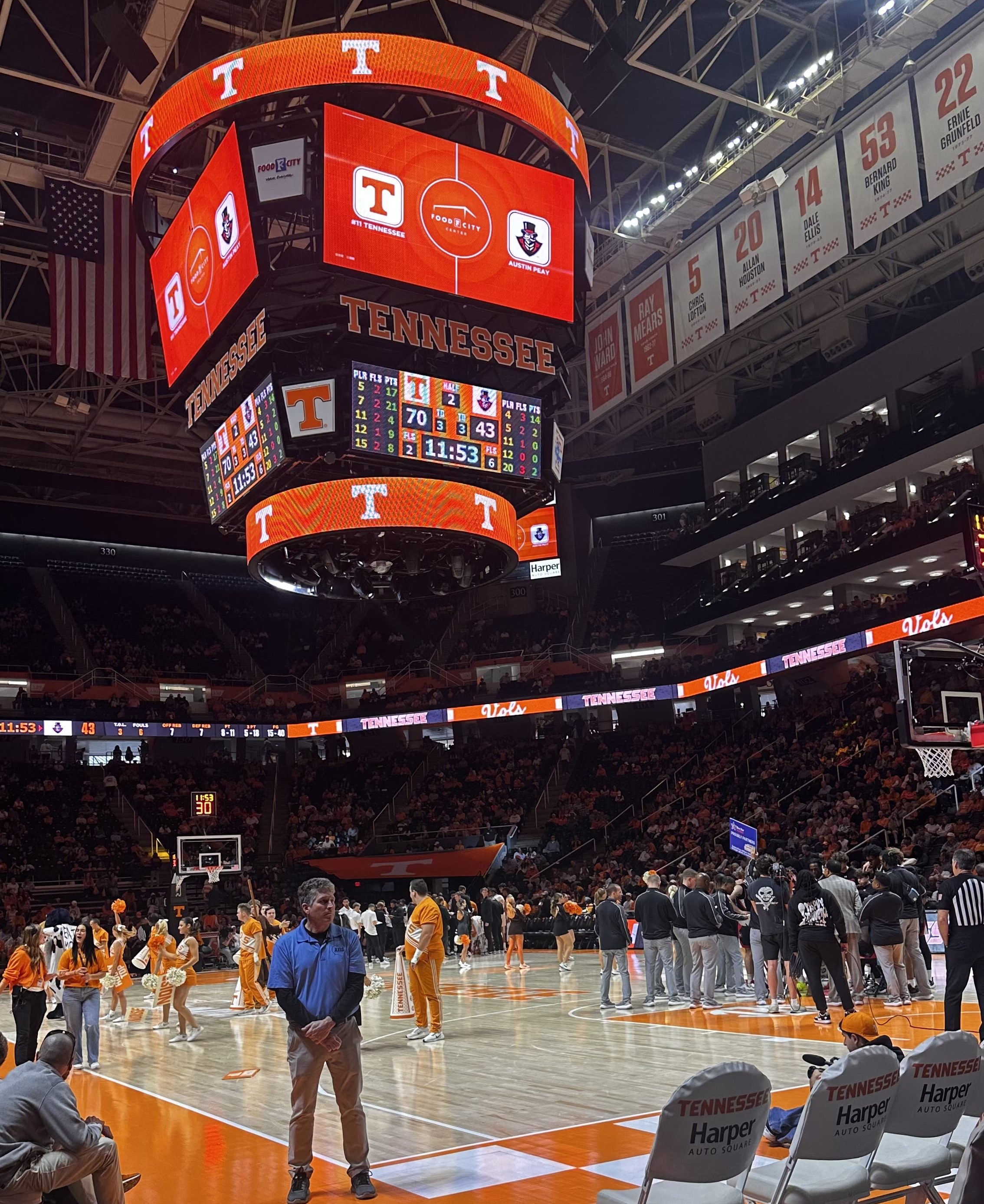 Tennessee basketball arena vs. Austin Peay (Photo credit: Jeremiah Shields, CBB Review)