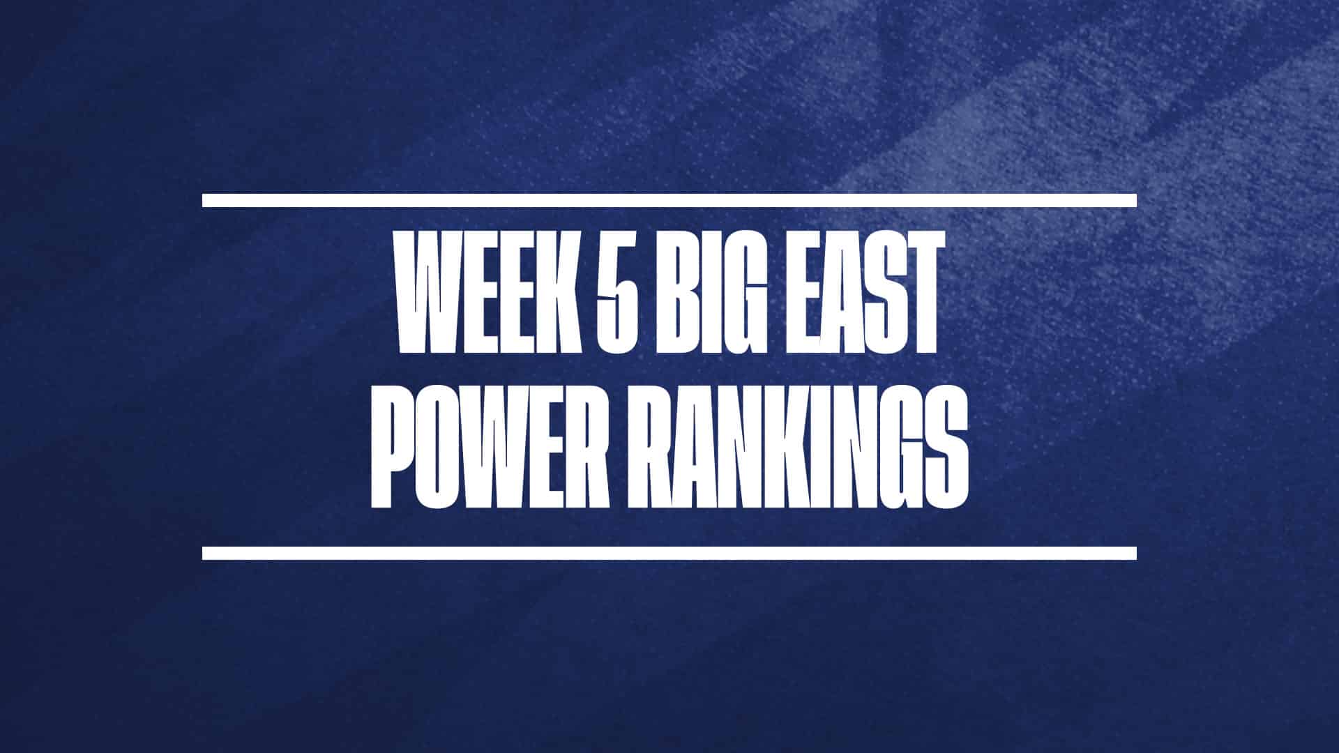 Big East basketball power rankings Week 5 GFX