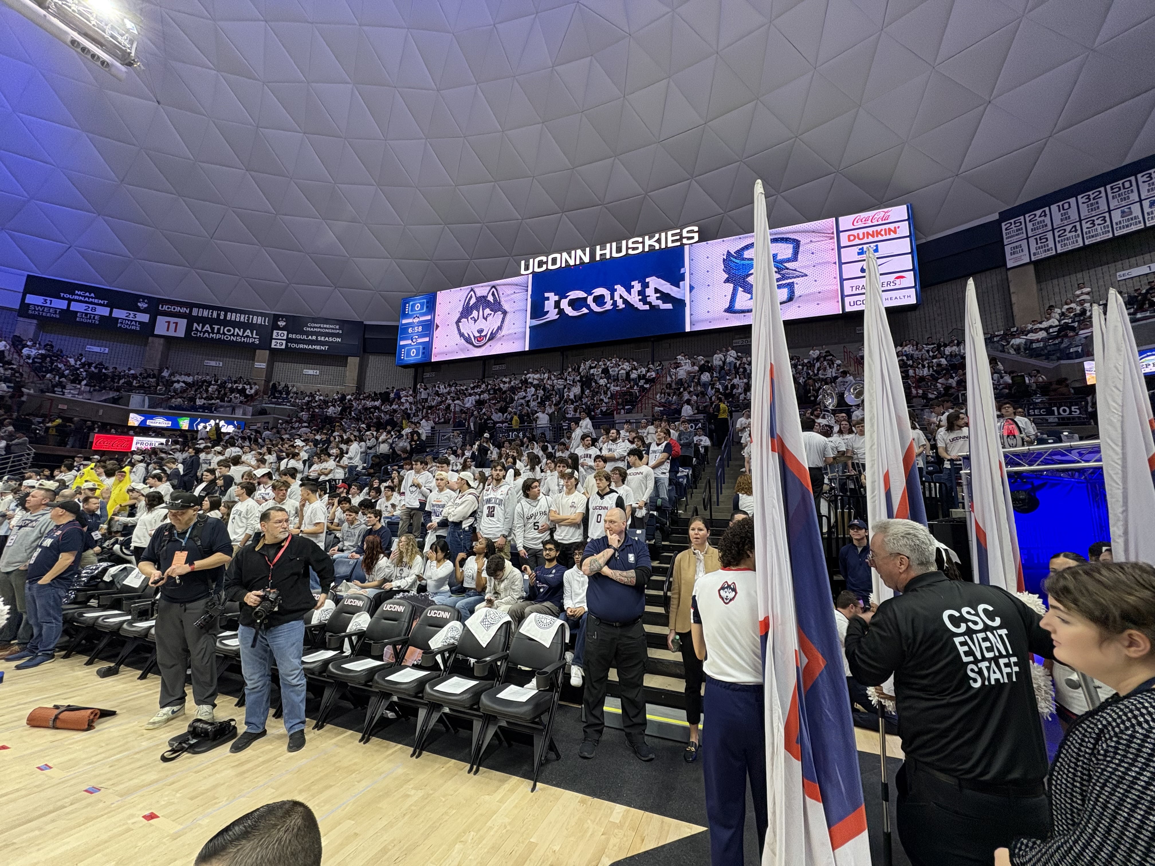 UConn Basketball student section at Gampel Pavilion vs Creighton