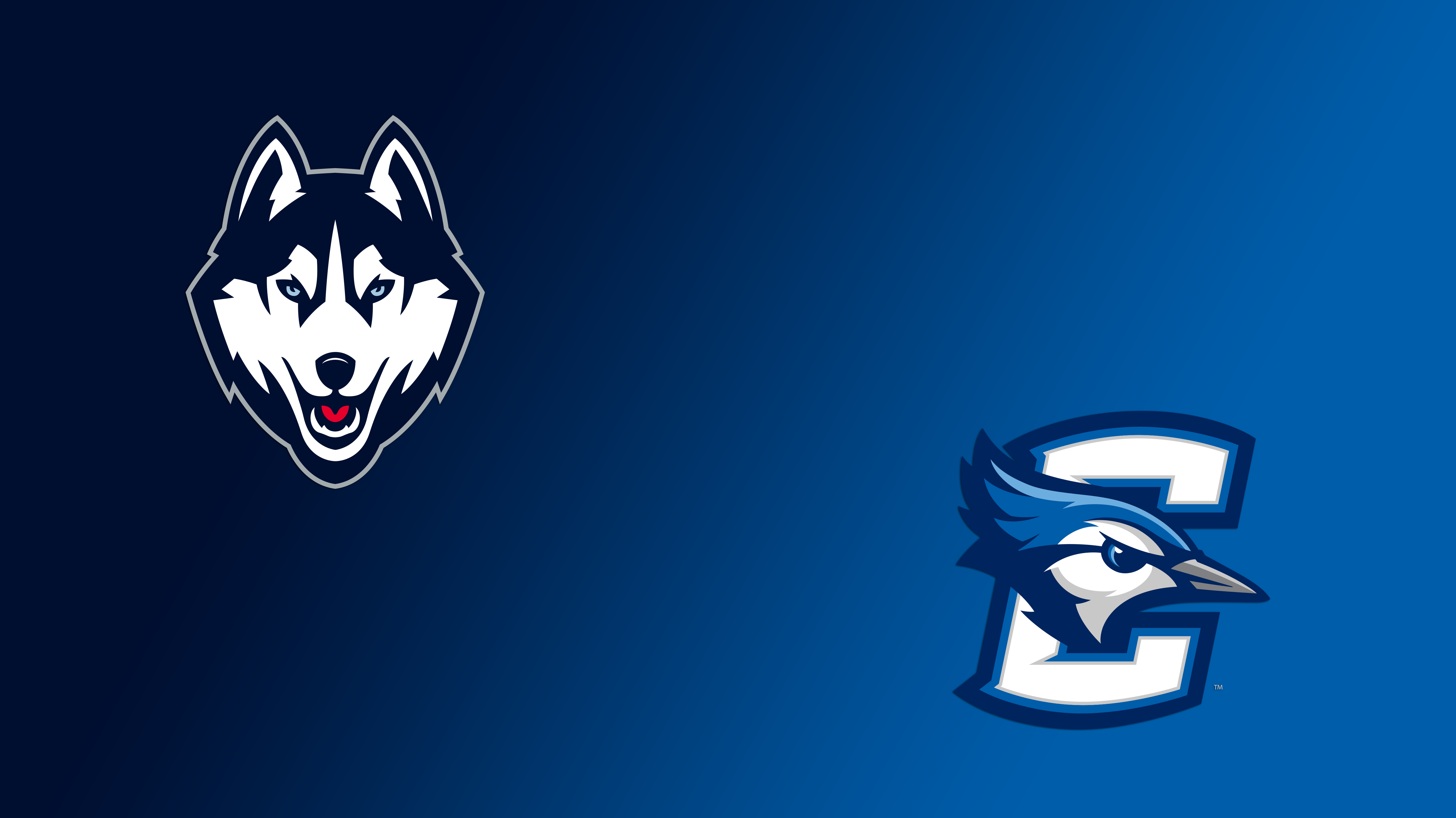 UConn basketball vs Creighton graphic