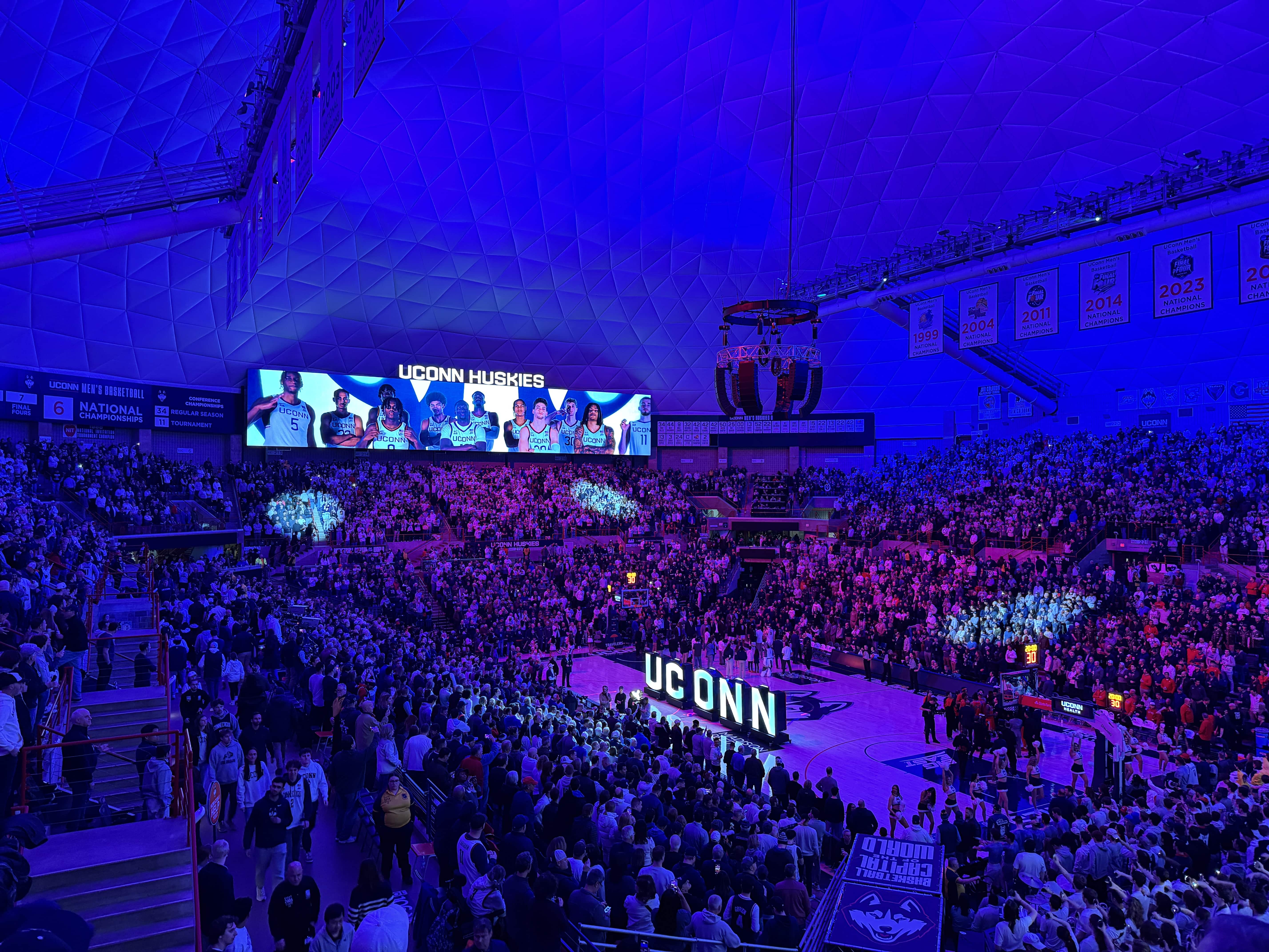 UConn Basketball Pre-Game at Gampel Pavilion (Photo credit: Chandler Boucher, CBB Review)