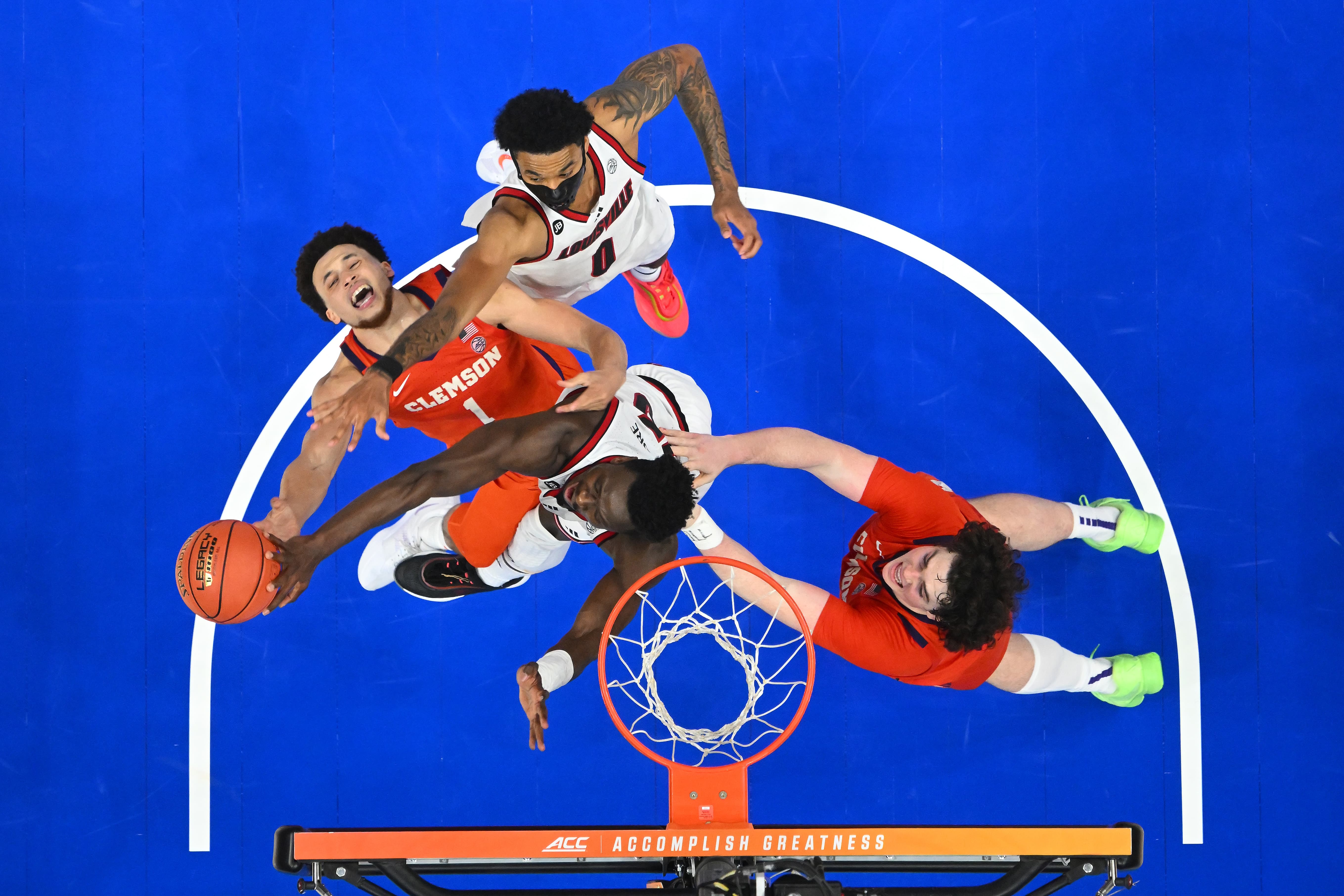 Louisville survived a late run by Clemson to advance to its first ACC Tournament Championship Game. (Photo courtesy of ACC Communications.)