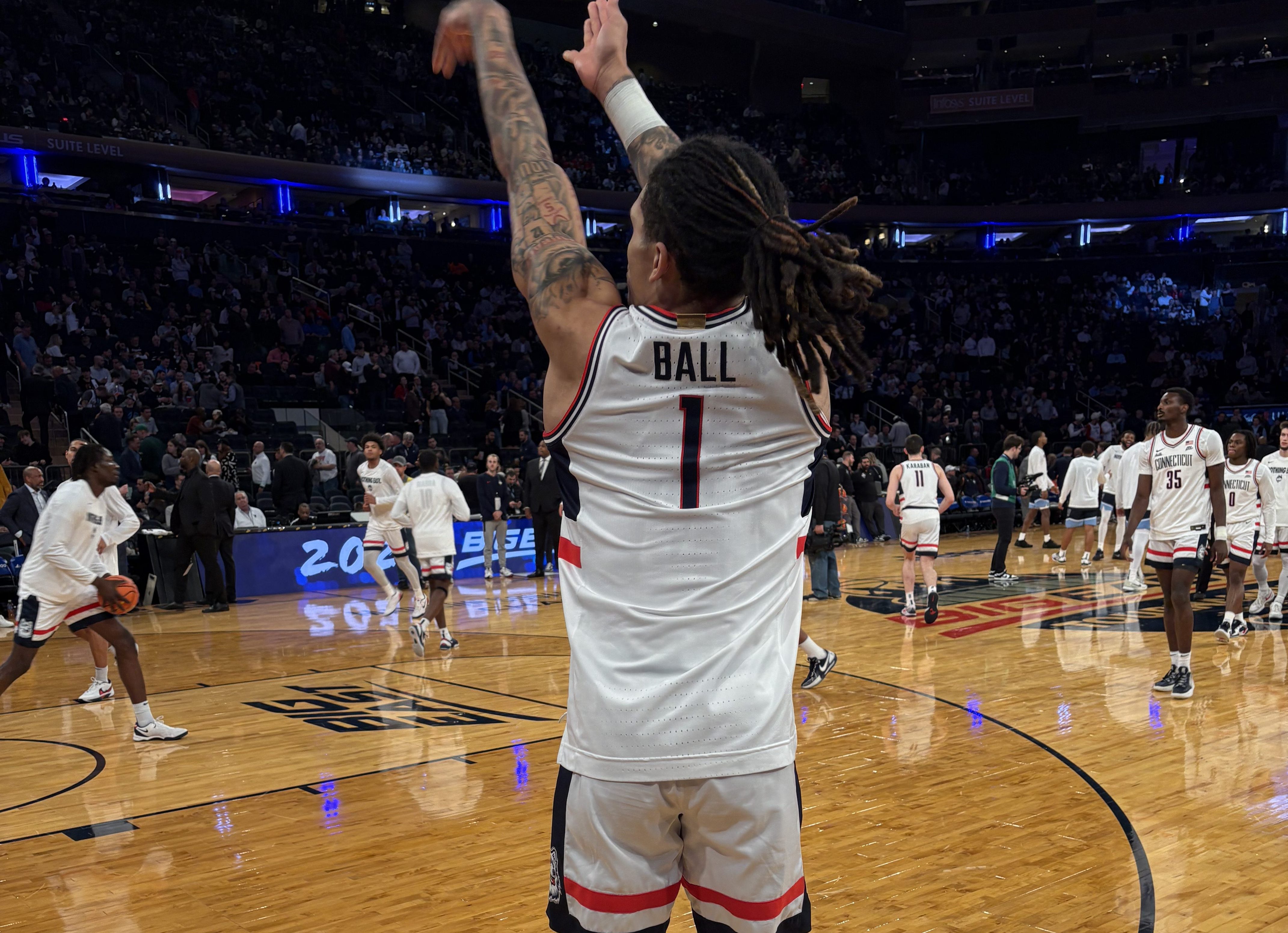 Solo Ball shooting Big East Tournament for UConn basketball (Photo Credit: Ryan Poutre, CBB Review)