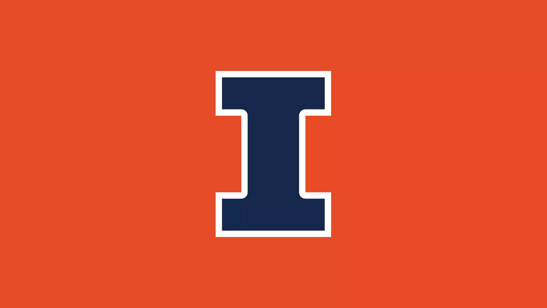 Illinois basketball logo on orange background