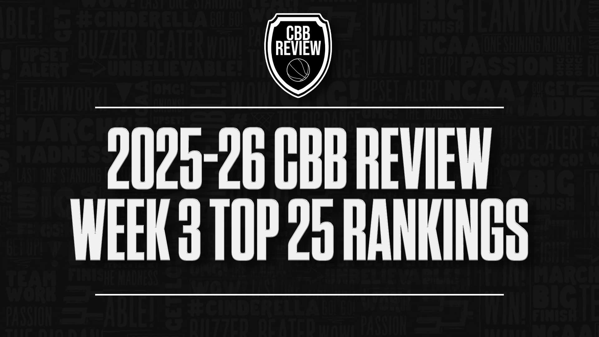 CBB Review College Basketball Rankings 2025-26 Week 3 GFX