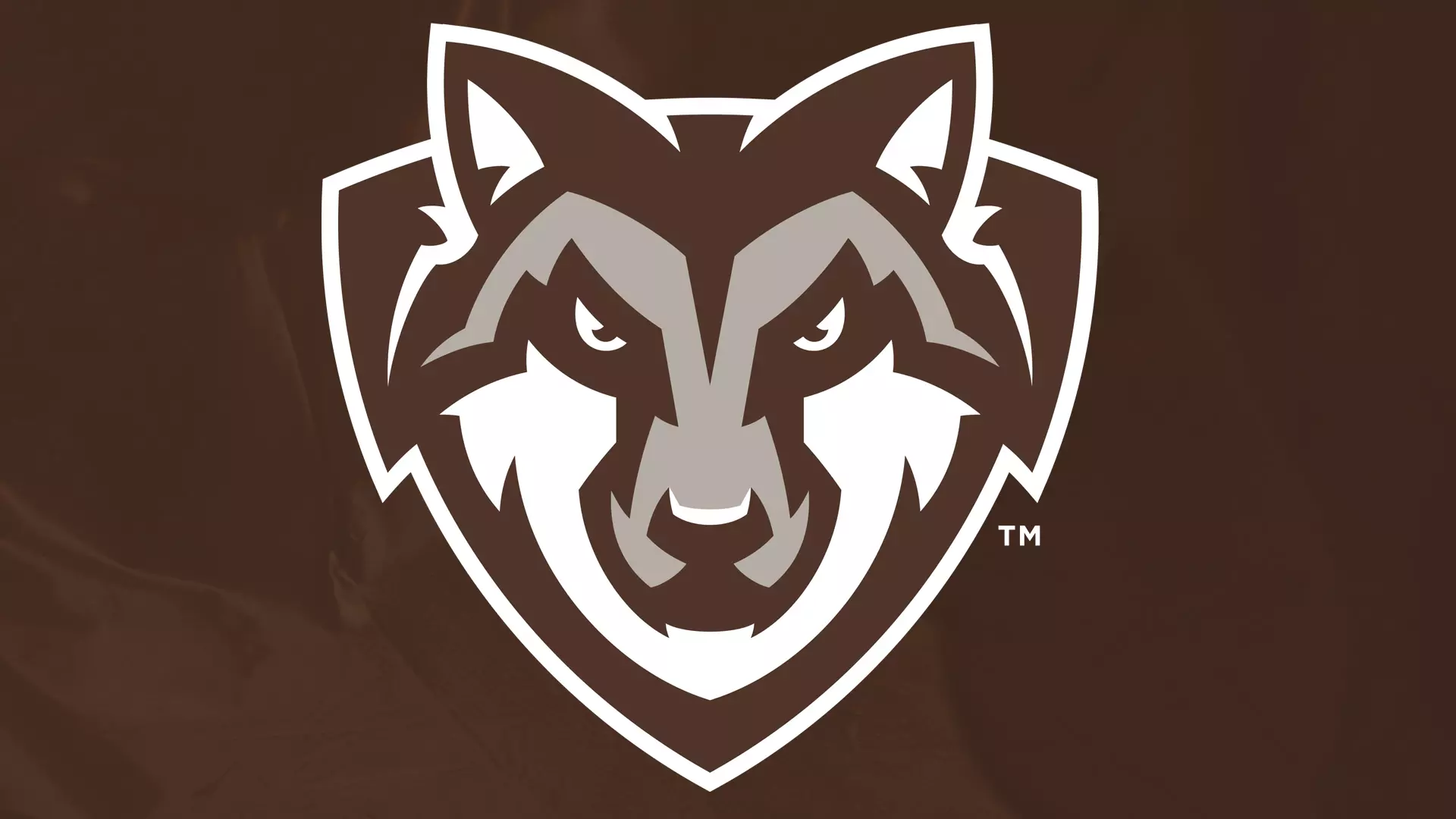 St Bonaventure basketball logo on brown background