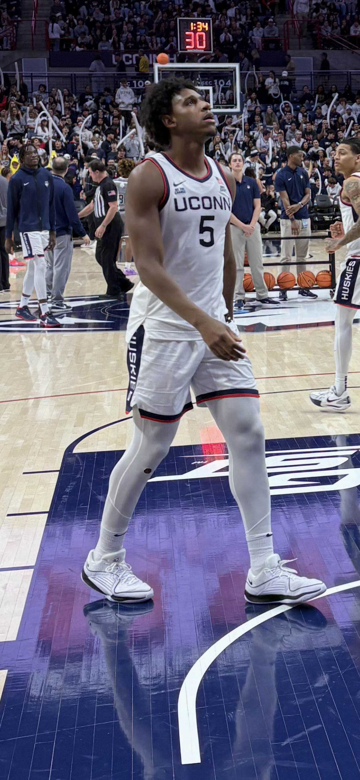 Tarris Reed Jr. pregame (photo credit: Ryan Poutre CBB Review)