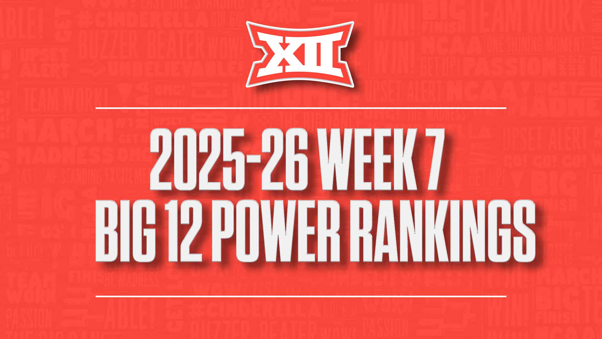 2025-26 Big 12 basketball power rankings Week 7 GFX