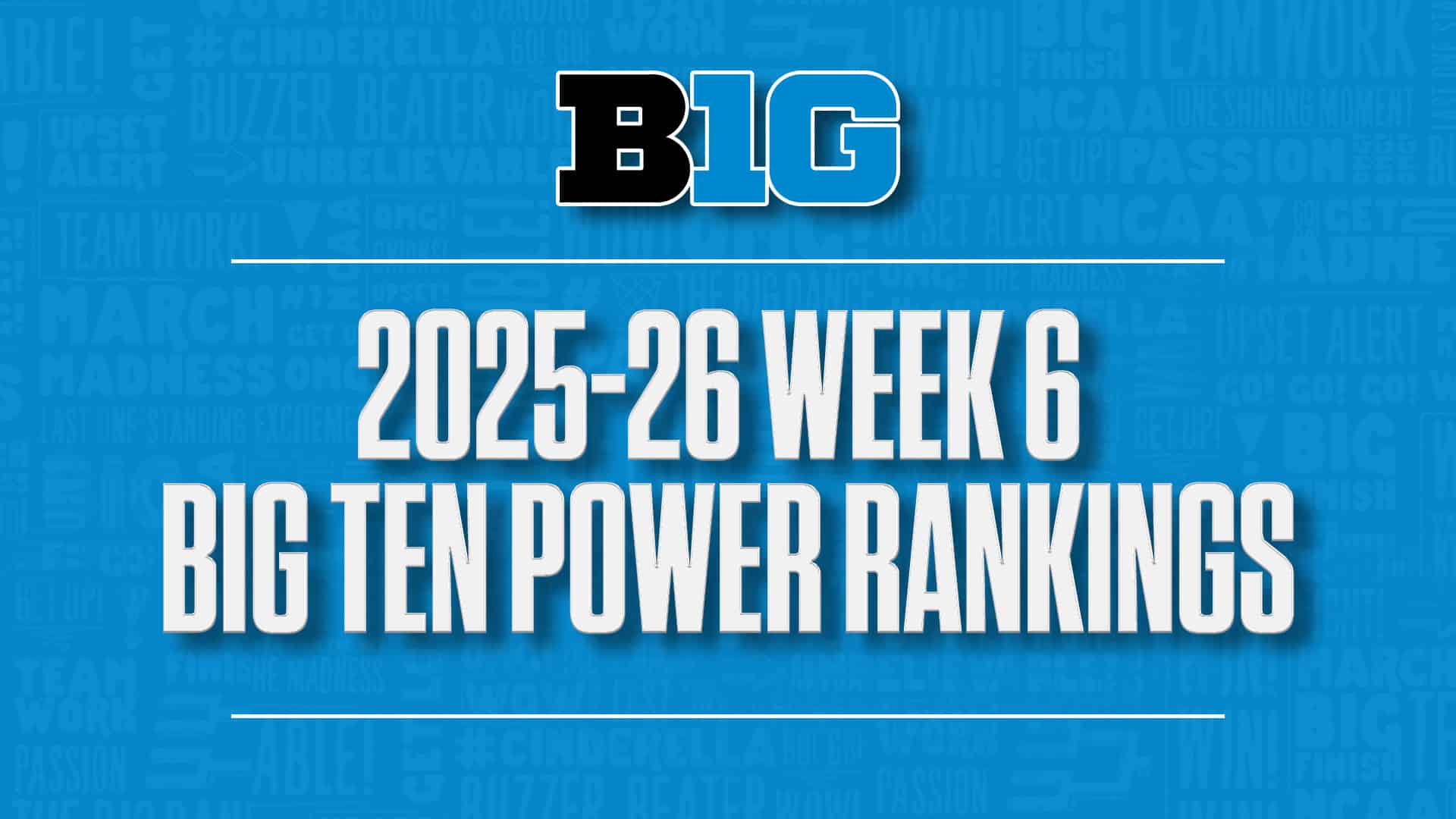 2025-26 Big Ten basketball power rankings Week 6 GFX