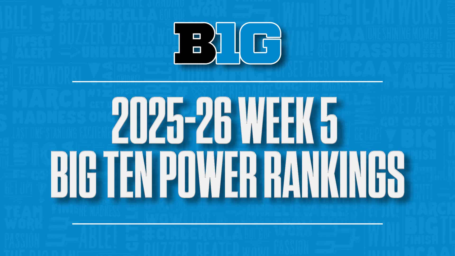 2025-26 Big Ten basketball power rankings Week 5 GFX