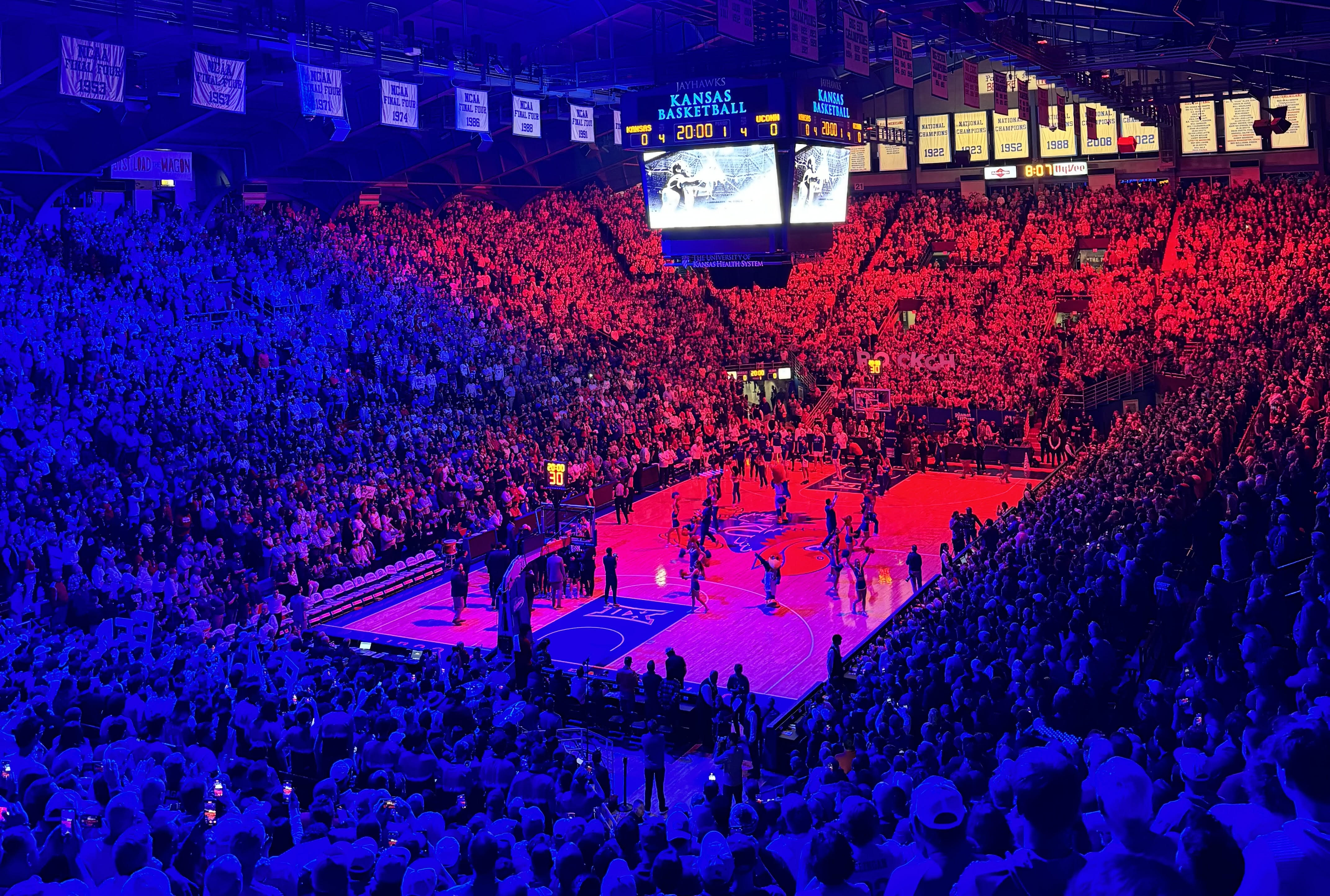 UConn Basketball takes on Kansas at Allen Fieldhouse in 2023