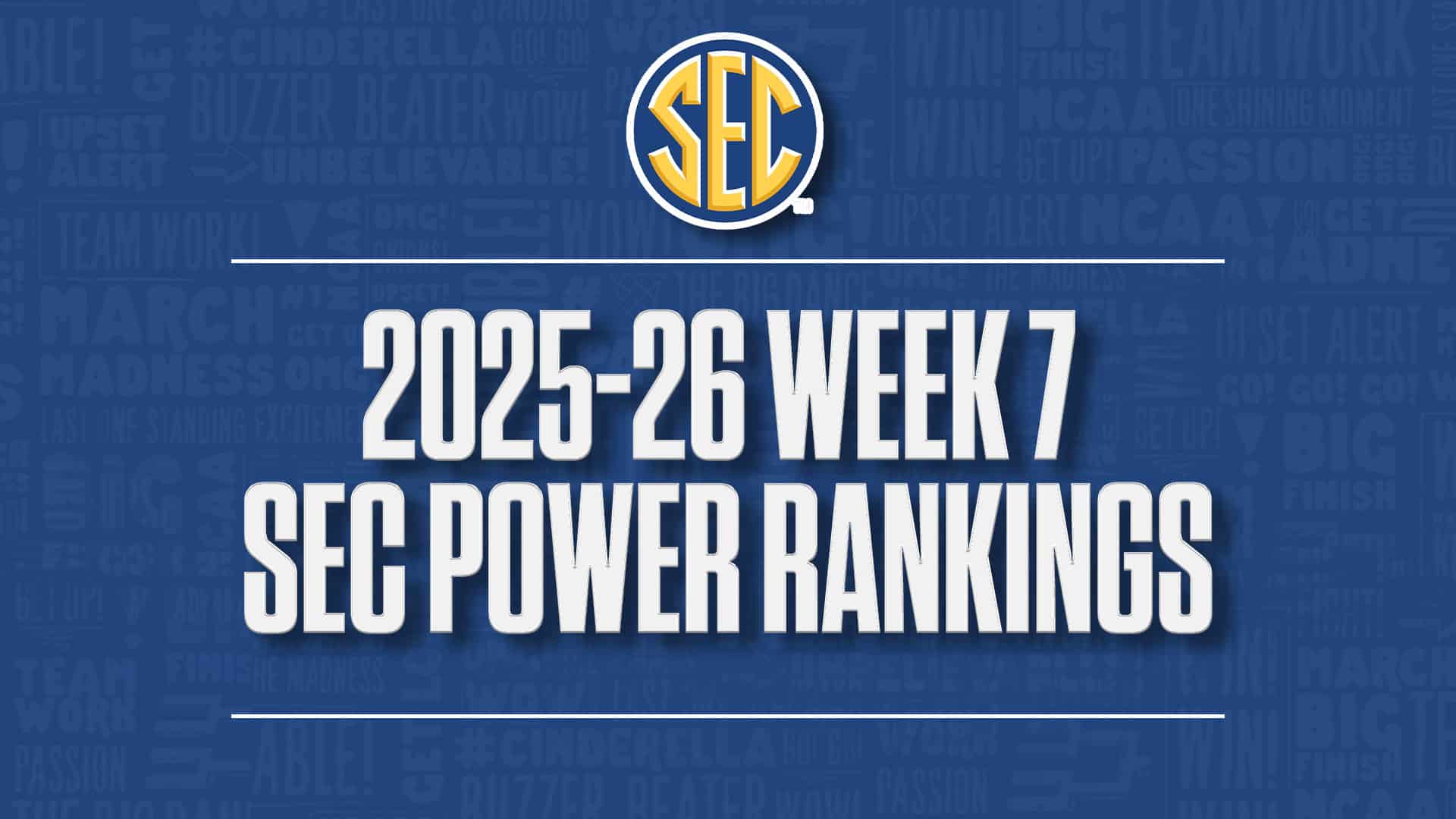 2025-26 SEC basketball power rankings Week 7 GFX