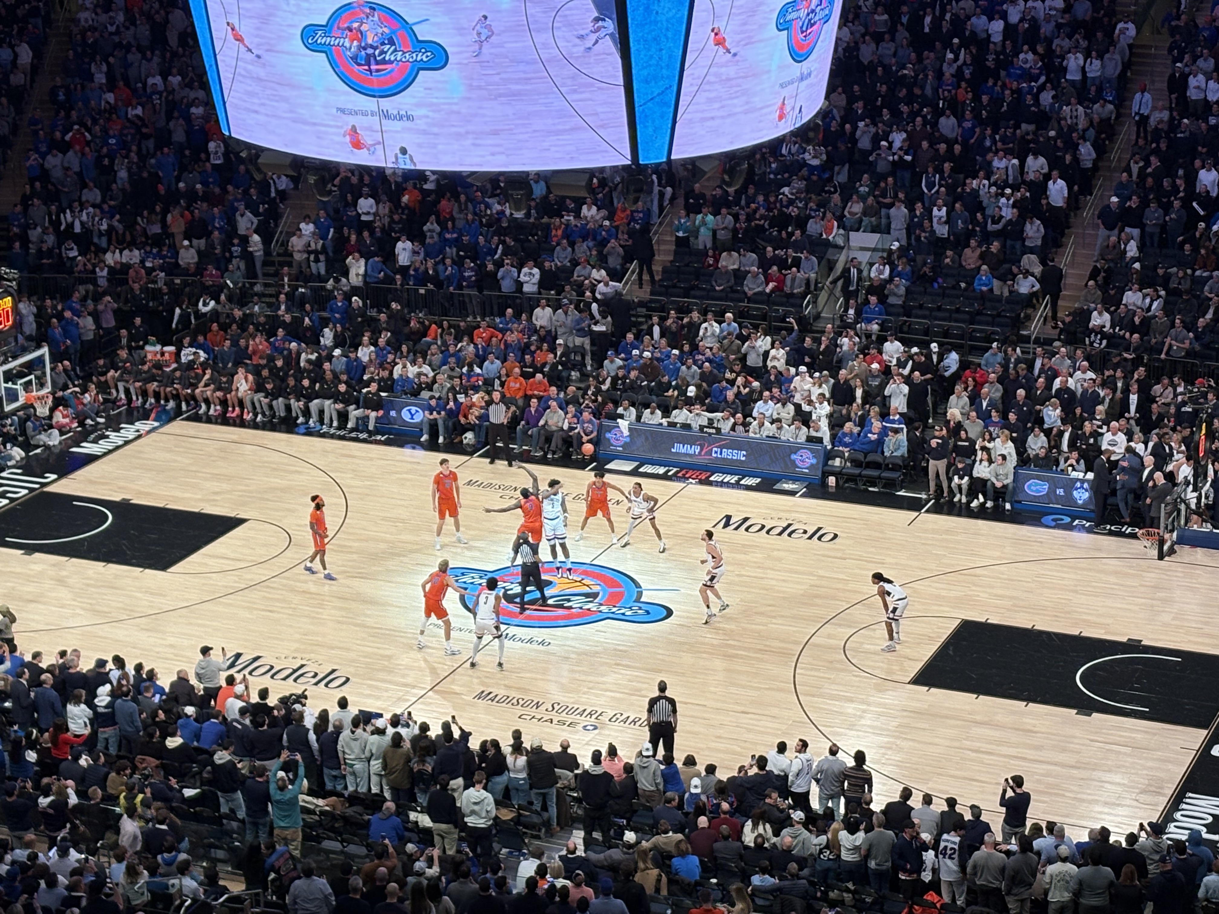 UConn basketball versus Florida at Madison Square Garden (Photo credit: Ryan Poutre, CBB Review)