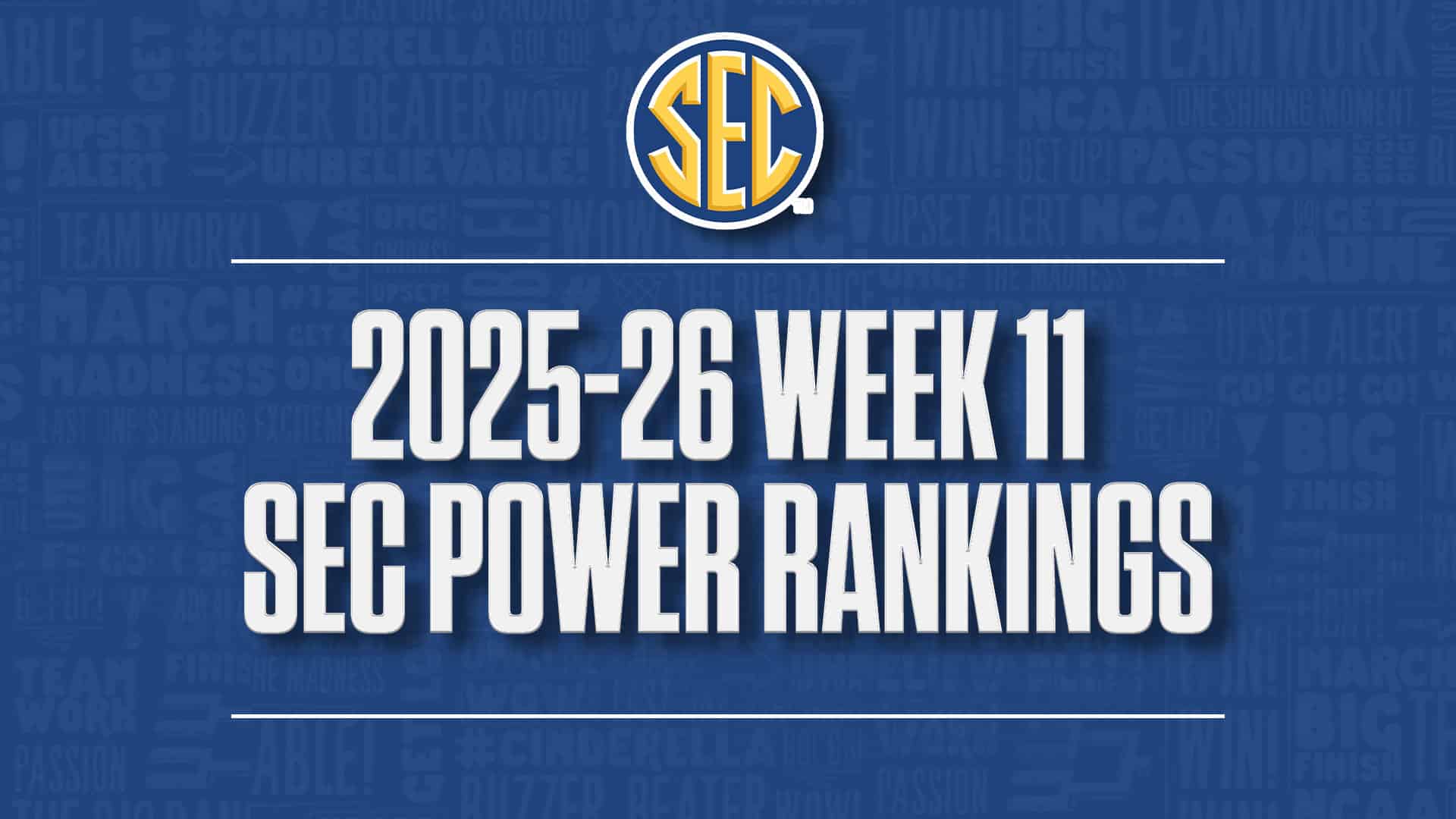 2025-26 SEC basketball power rankings Week 11 GFX