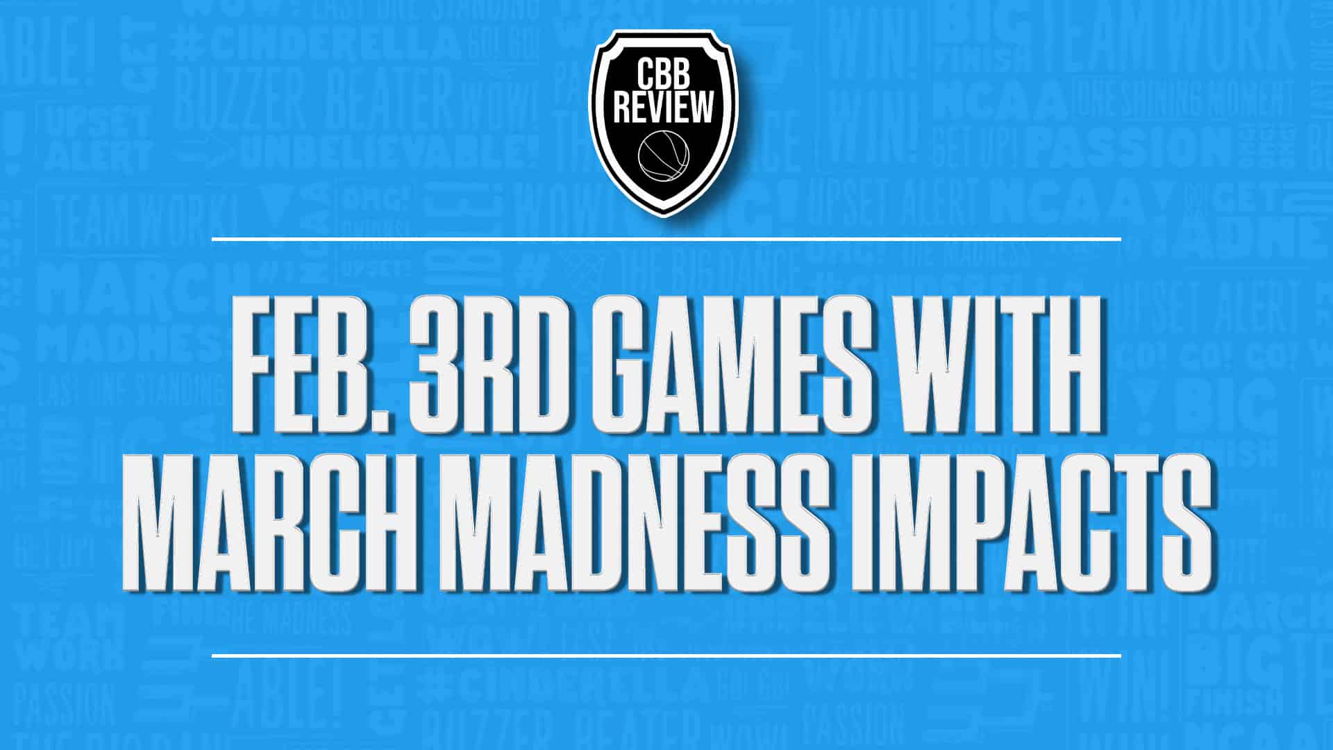 College Basketball Feb 3 2026 games with March Madness impacts GFX