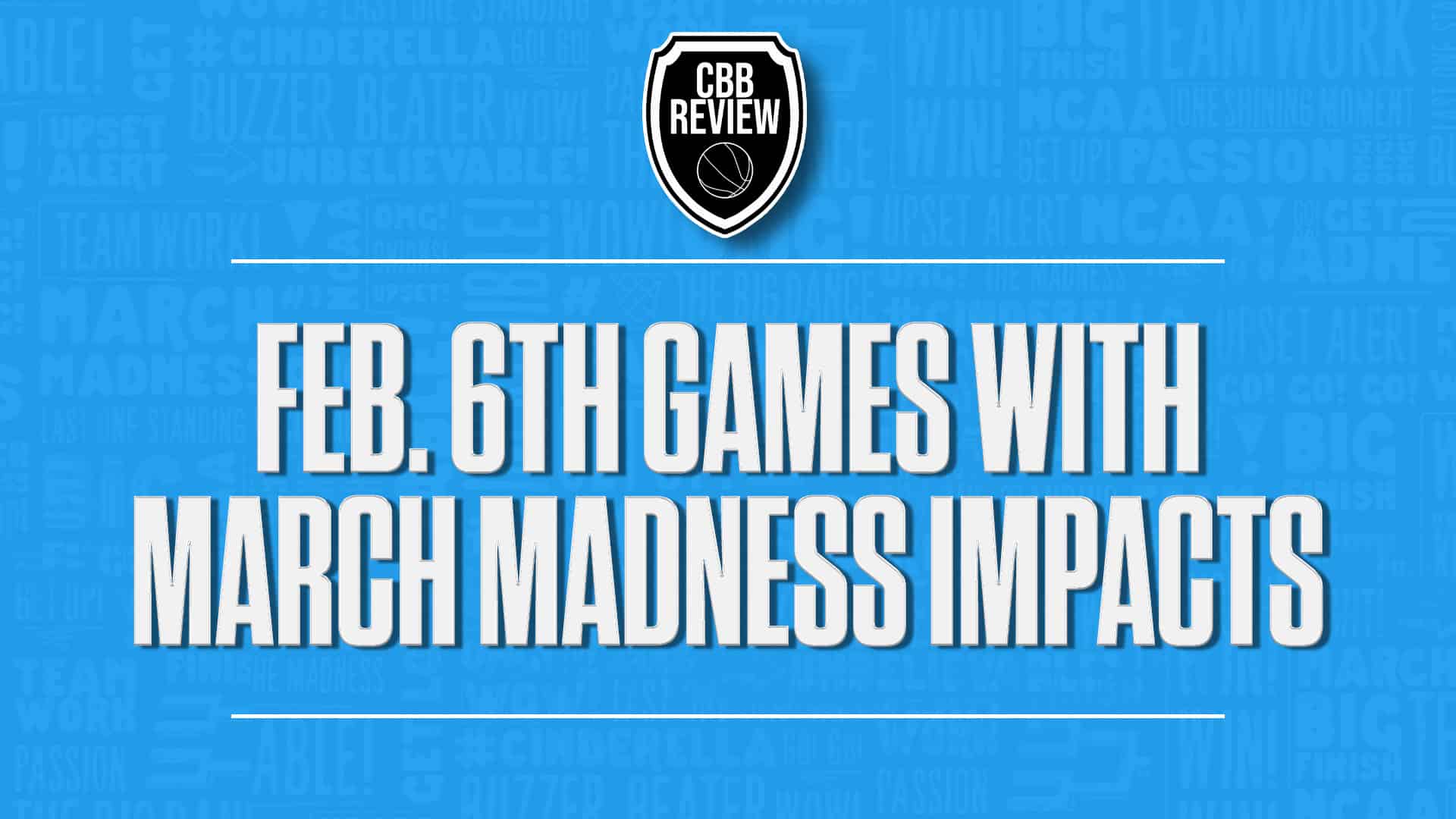 College Basketball Feb 6 2026 games with March Madness impacts GFX