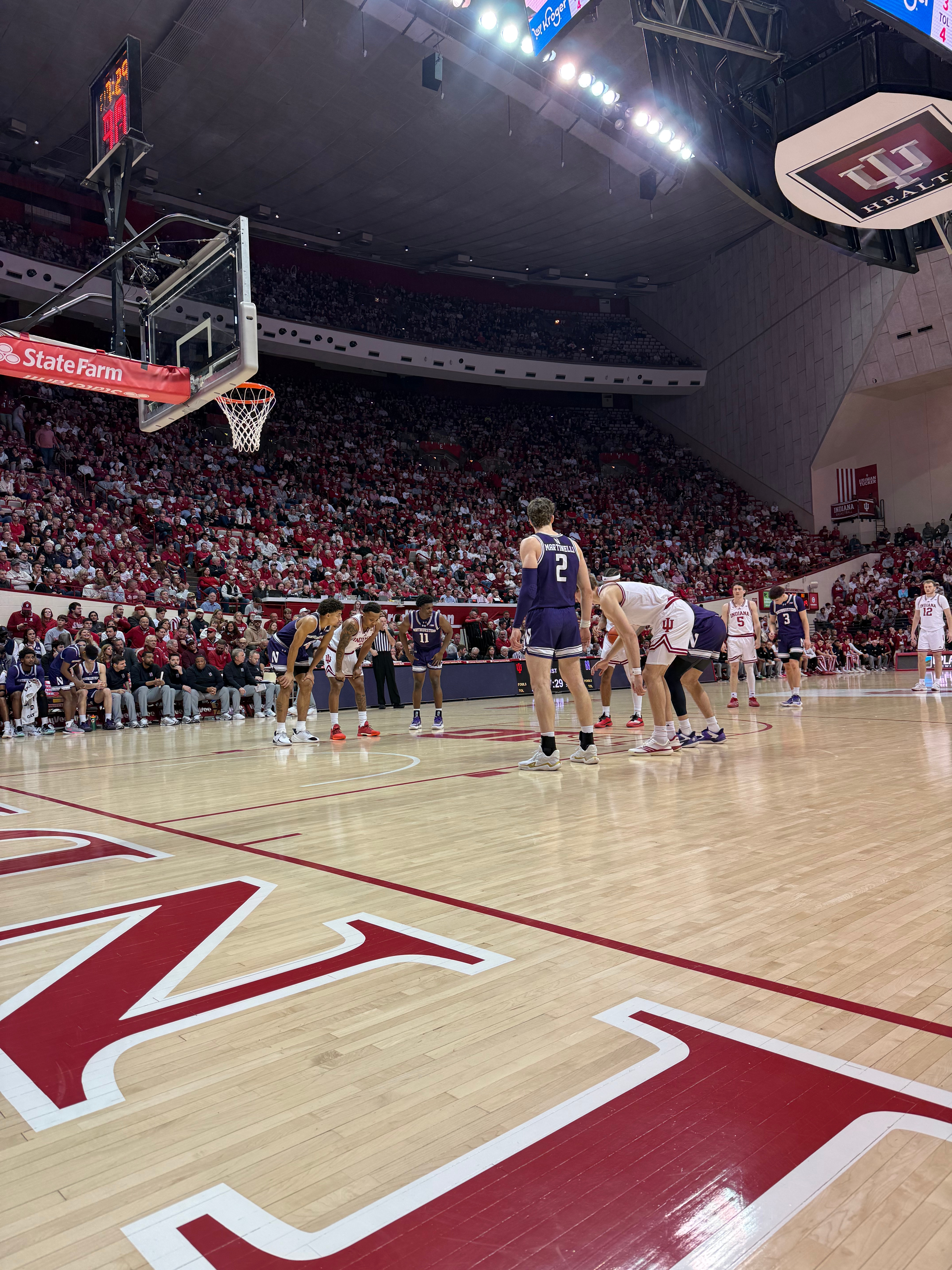 Indiana Basketball Faces Northwestern in Assembly Hall (Photo credit: Grace Lesher, CBB Review)