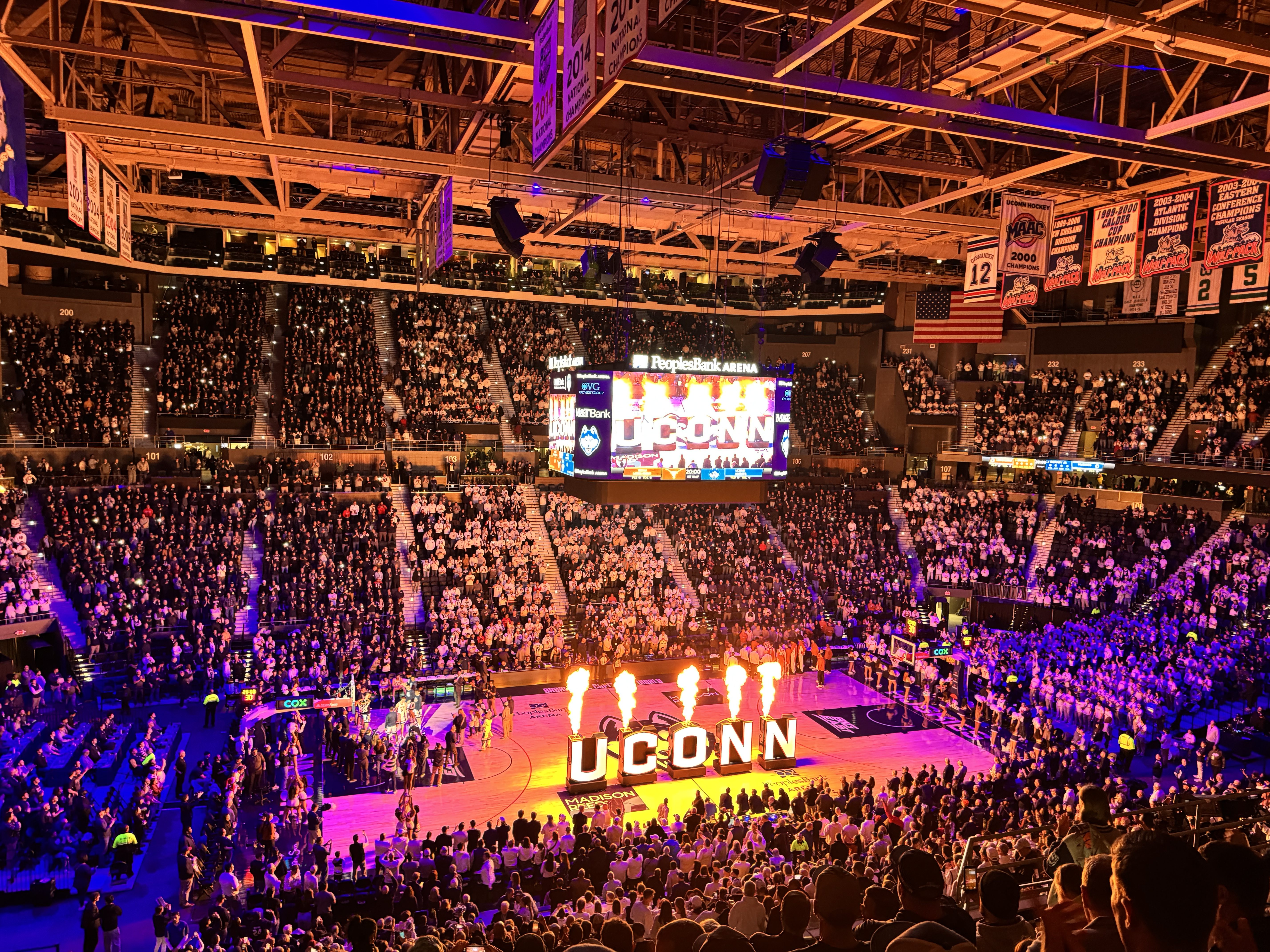 UConn Basketball pregame at Peoples Bank Arena (Photo credit: Chandler Boucher CBB Review)