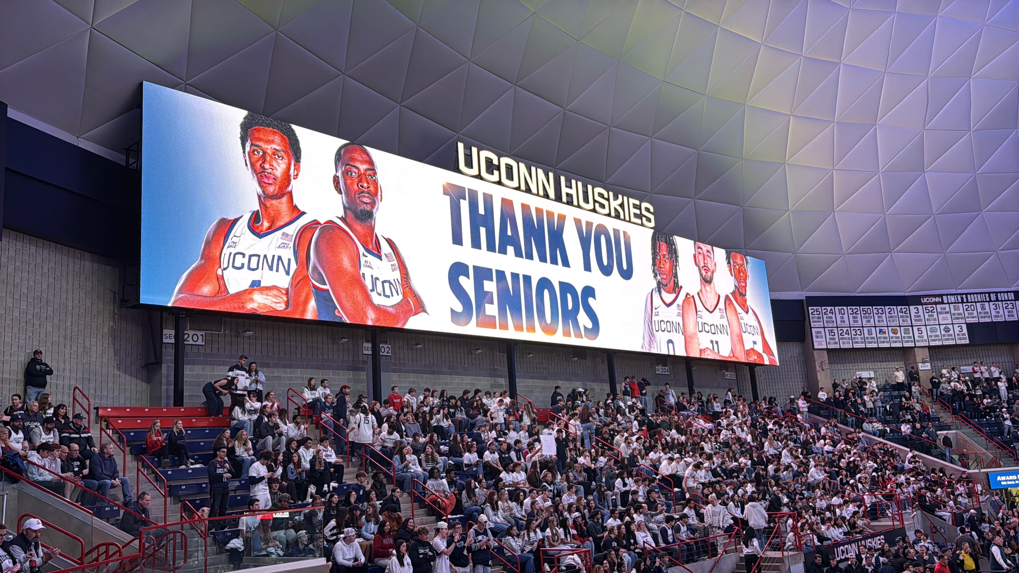 UConn basketball 2025-2026 Senior Day (Photo Credit: Chandler Boucher, CBB Review)