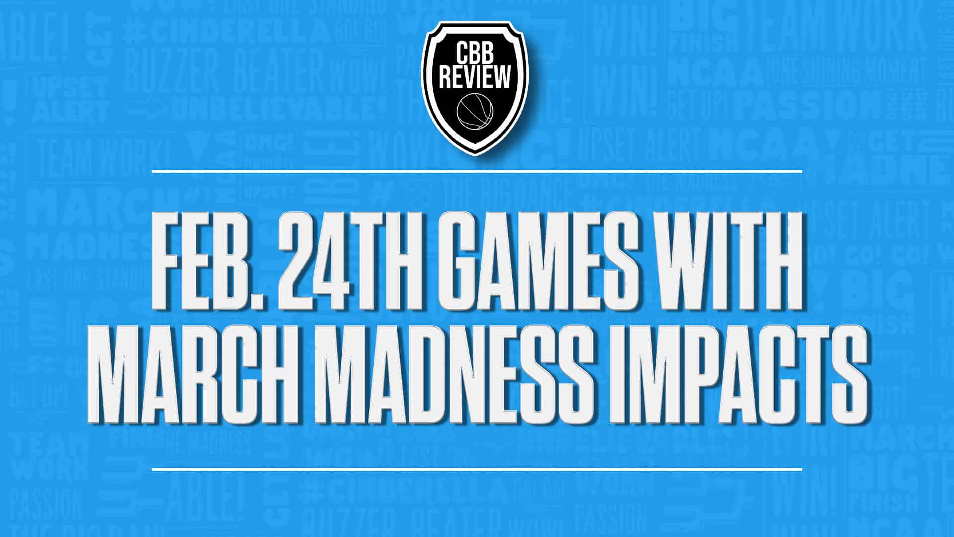 College Basketball Feb. 24 2026 games with March Madness impacts GFX
