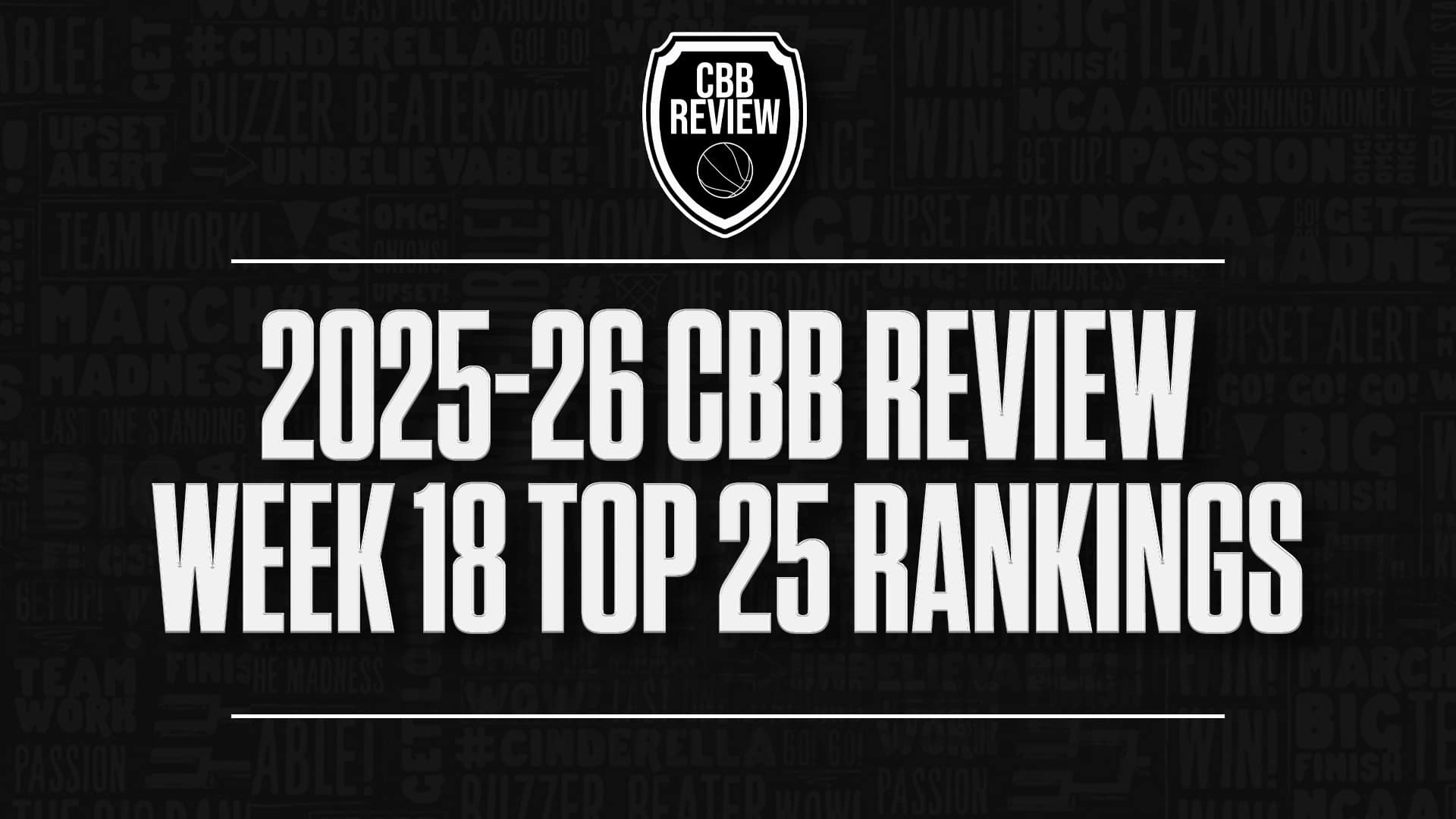 2025-26 CBB Review College Basketball Rankings Week 18 GFX