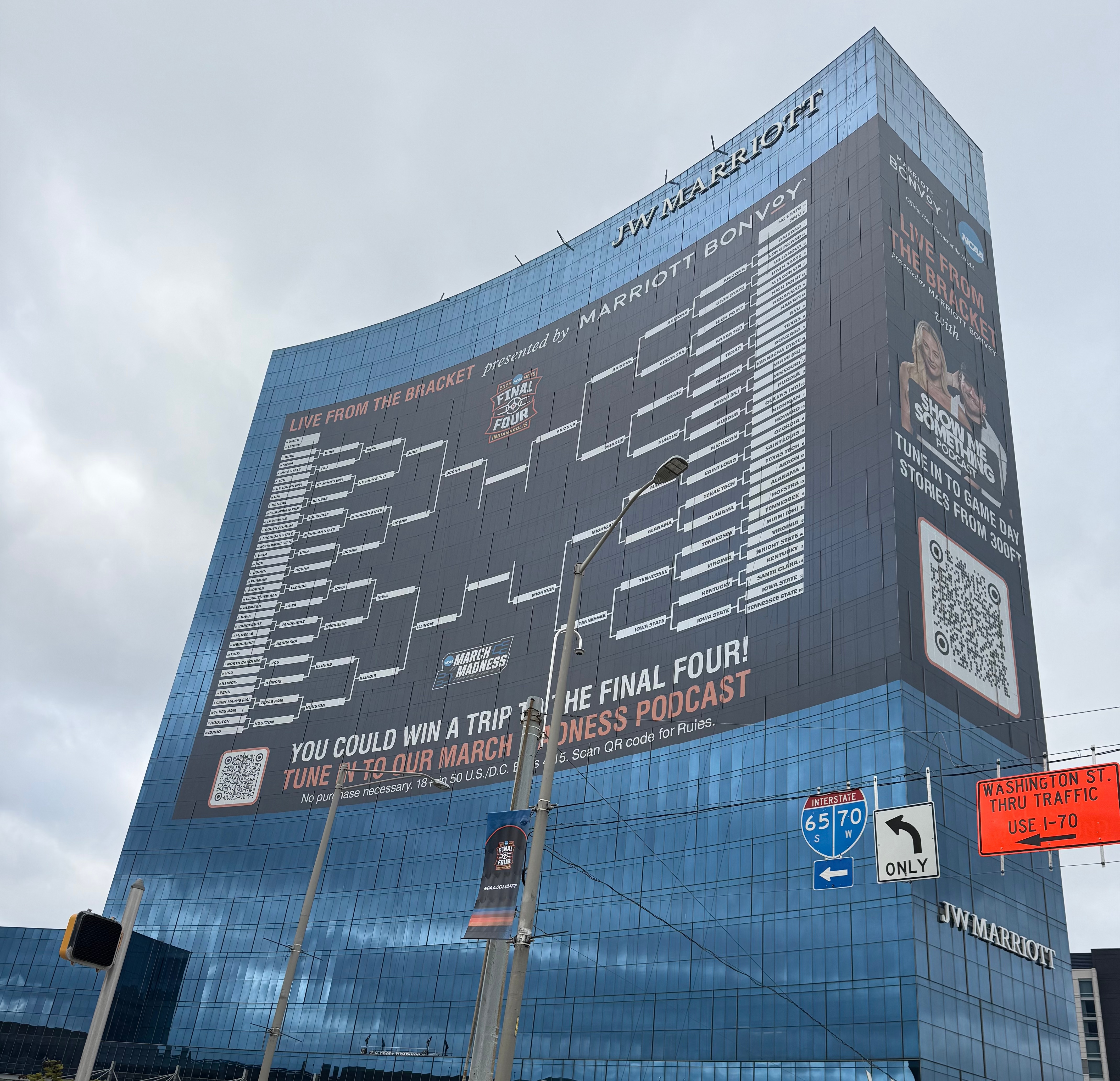 World's biggest March Madness bracket at Final Four in Indy (Photo credit: Grace Lesher, CBB Review)