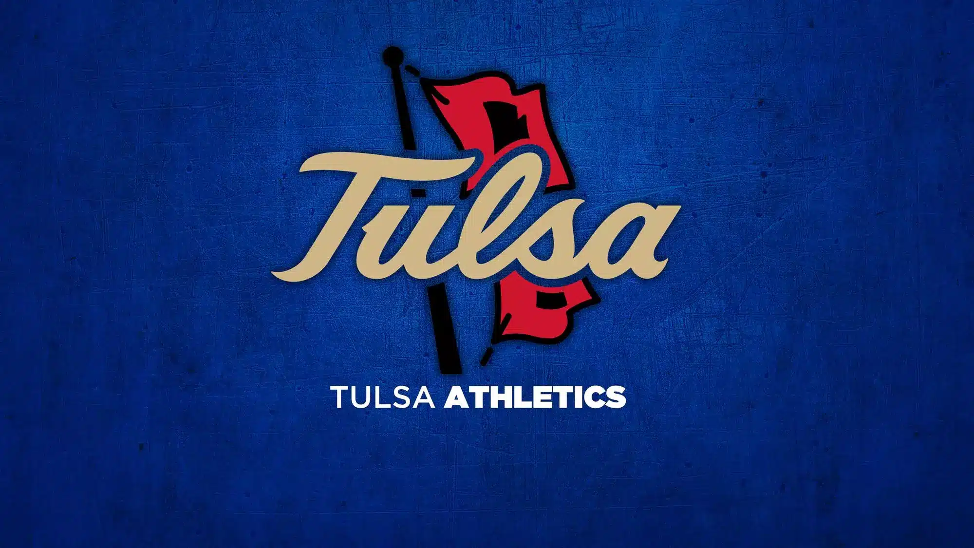 Tulsa basketball logo on blue background